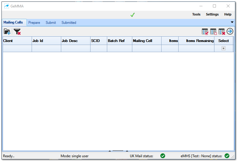Step 1 - Mailing Cells